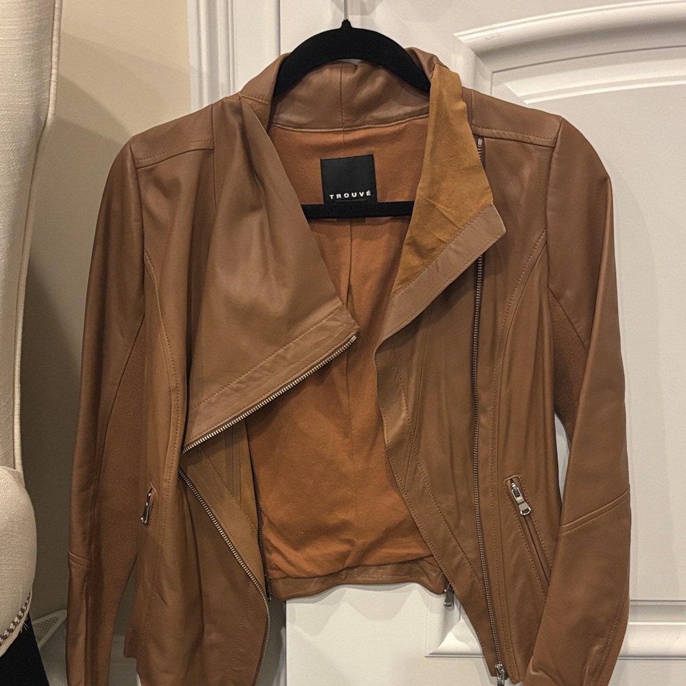 Trouve Women's Brown Leather Jacket